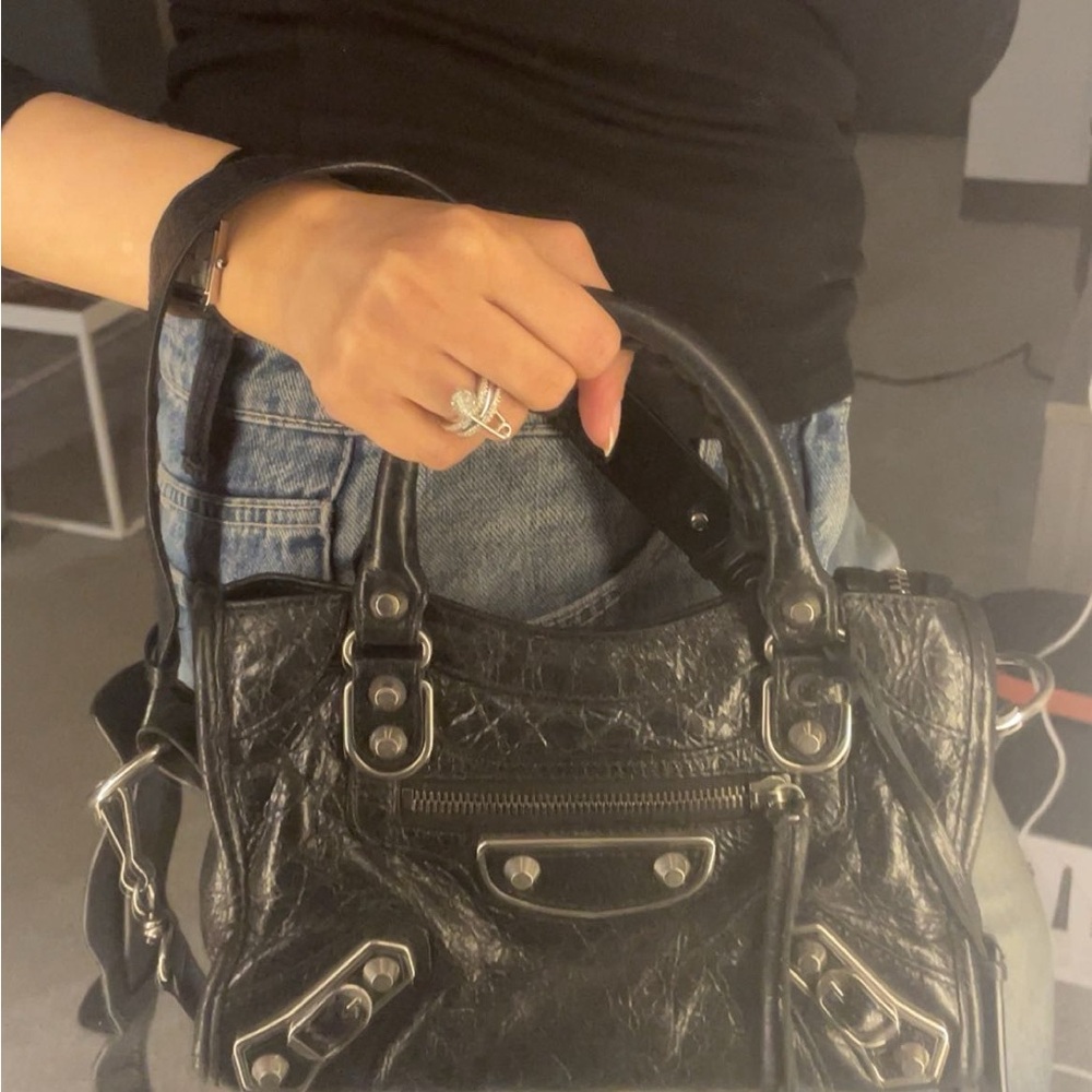 Balenciaga Black Mini Motorcycle City Bag - Picture 5 of 16